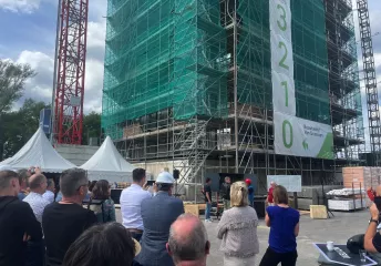 Topping out ceremony NELSON residential tower in Arnhem